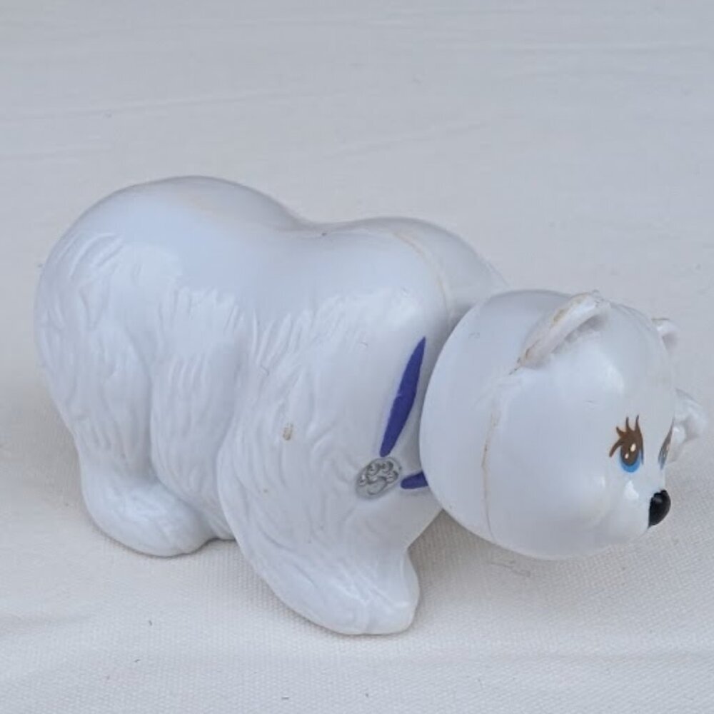 Vintage 1990's Kenner Littlest Pet Shop LPS Ours Blanc Polar Bear Zoo Polar Pets